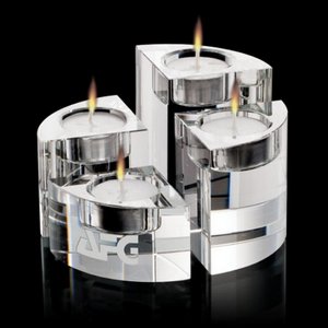 Saks Candleholders - Optical Crystal Set of 4 