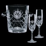 Cavanaugh Wine Glasses Engraved Cooler and 2 Flutes
