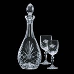 Cavanaugh Decanter and 2 Wine Glasses Engraved