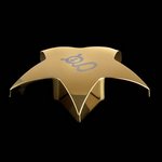 Hollister Star Paperweight - 4 in. Gold