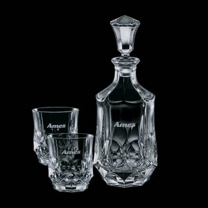 Foxborough Decanter and 2 On-the-Rocks 