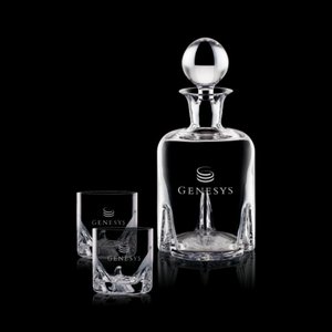 Hillcrest Decanter and 2 On-the-Rocks Glasses 