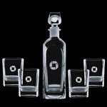 Langley Decanter and 4 On-the-Rocks