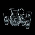 Medallion Pitcher and 4 Hiball Glass