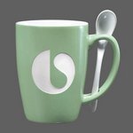 Winfield Mug and Spoon - 15oz Green