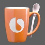 Winfield Mug and Spoon - 15oz Orange