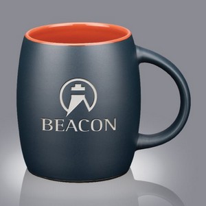 Adelina Barrel Mug - 14oz Black/Sangria 