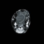 Danbury Slanted Optical Crystal Award Paperweight 2 in.