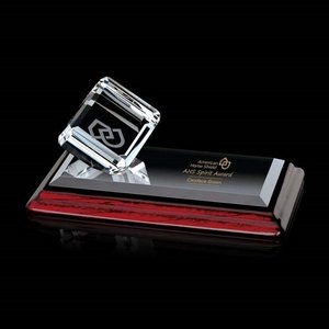 Carlton Bevelled Optical Crystal Cube on Albion Base 