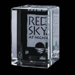 Fulton Cube - Optical Crystal Paperweight 2-3/8 x 3.5 in.