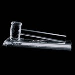 Optical Crystal Gavel on Base