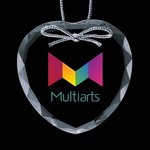Optical Ornament w/VividPrint - Heart 3in.