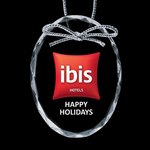 Optical Ornament w/VividPrint - Oval 3in.