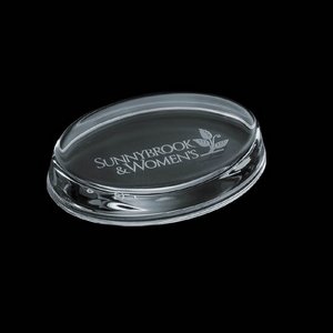 Oval Paperweight Engraved - 4 in. 