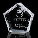 Genosee Award - Optical Crytal Paperweight 4 in.