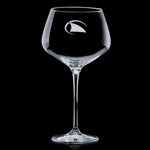 Rawlinson 24oz Burgundy Wine Glasses Engraved
