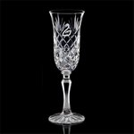 Seaton Champagne Flute - 6oz Engraved Crystal
