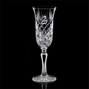 Seaton Champagne Flute - 6oz Engraved Crystal 