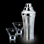 Rockport Shaker and 2 Palmer Martini Glasses