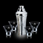 Rockport Shaker and 4 Palmer Martini Glasses