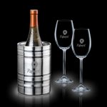 Perla Wine Cooler & 4 Woodbridge Wine Glasses