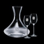 Senderwood Carafe and 2 Wine Glasses Engraved