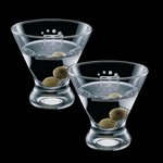 Brisbane 8oz Stemless Martini Glasses (Set of 2)