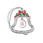 Bell Shape Platinum Sparkling Ornament