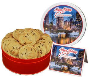 Gourmet Chocolate Chip Cookies in Regular Size Gift Tin 