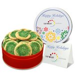 Green Sugar Cookies in Regular Size Gift Tin (20 Cookies)