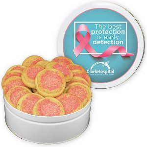 Pink Sugar Cookies In Regular Size Gift Tin (20 Cookies) 