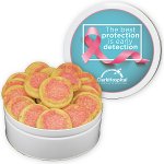 Pink Sugar Cookies In Large Gift Tin  (40 Cookies)