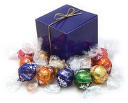 Swiss Chocolate Lindor Truffles (10) in a Treat Cube