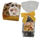 Holiday Chocolate Pretzel Grahams in a Decorative Gift Bag (24)
