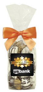 Chocolate Covered Pretzel Nuggets in Gift Bag - 35 per bag 