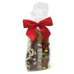 Chocolate Penny Rods in Clear Mini Gift Bag (6 rods)
