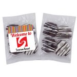 Chocolate Mini Pretzels Individually Packaged with Label 4 Pcs