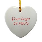 Heart Shape Ceramic Ornament with Imprint