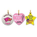 Heart Shape Ceramic Ornament with Full Color Imprint