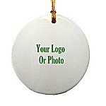 Round Ceramic Ornament with Imprint
