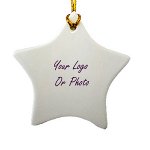Ceramic Star Ornament with Imprint