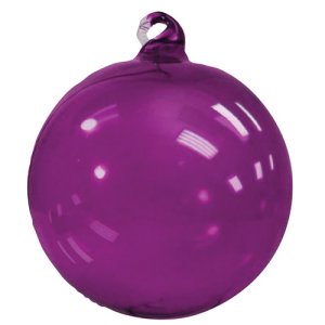 Glass Christmas Ornaments Hand Blown  - Purple Ornament 