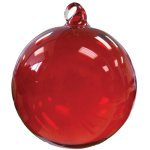 Glass Christmas Ornaments Hand Blown - Red