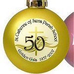 Christmas Ball Ornaments Shatterproof Plastic - Gold