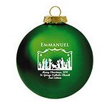 Customized Glass Christmas Ornaments -Green Ornament