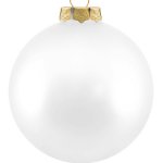 Customized Glass Christmas Ornaments - White Ornament