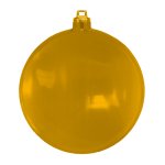 USA Made Christmas Ornament Flat Shatterproof- Translucent Gold