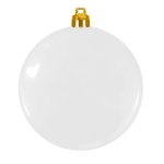 USA Made Christmas Ornament Flat Shatterproof- White Ornament