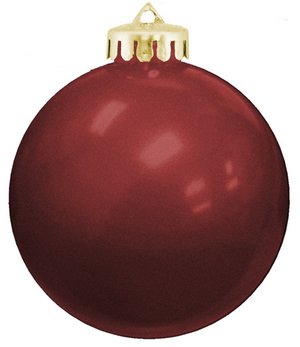 USA Shatterproof Christmas Ball Ornaments -  Maroon 