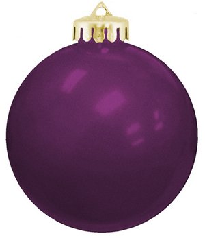 USA Shatterproof Christmas Ball Ornaments - Purple 